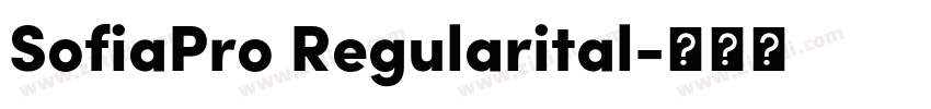 SofiaPro Regularital字体转换